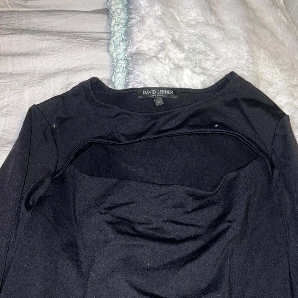 David Lerner Black Long Sleeve New York soft top. Never worn in good condition.